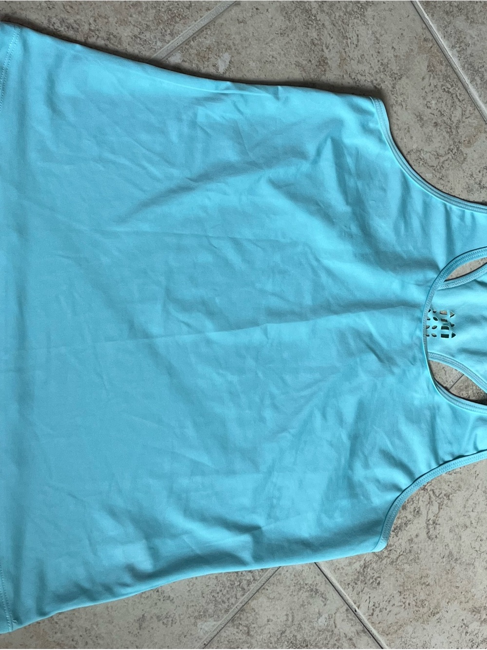 SHEIN Aqua Racerback Tank Top